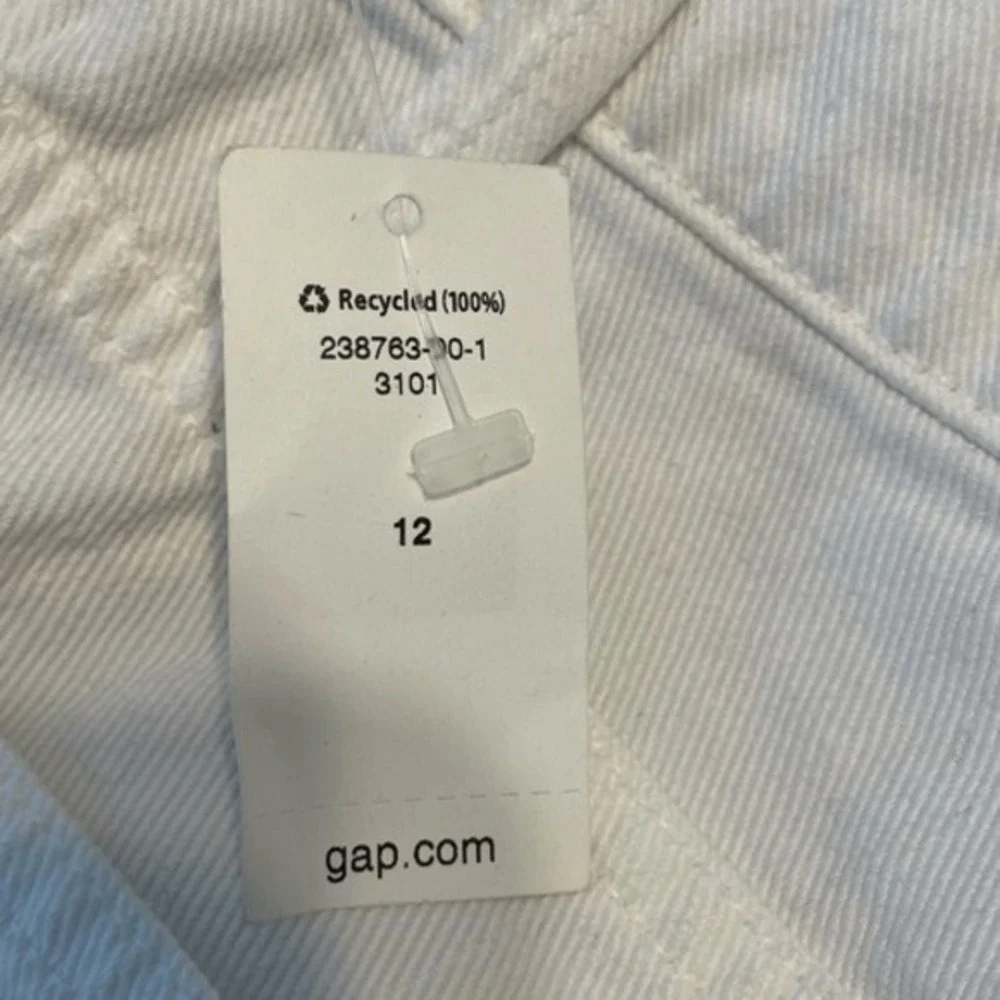 Gap‎ 1969 Original 5 Pocket Jean Shorts High Rise White Cuffed Denim 12